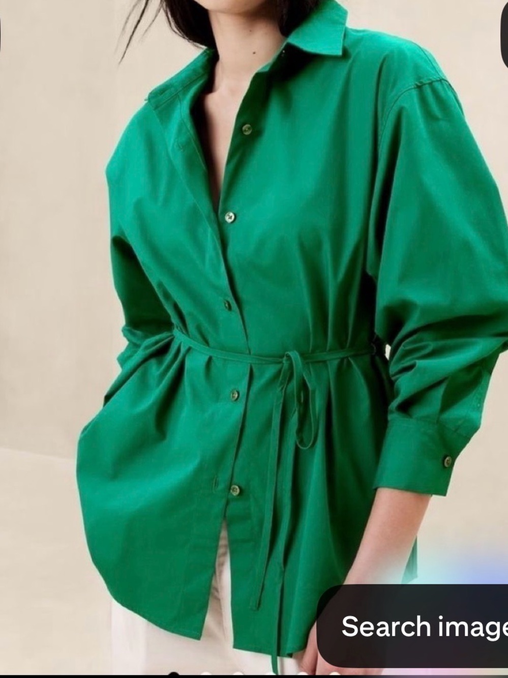 Banana Republic Emerald Green Long-Sleeve Button-Down Shirt